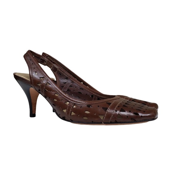 ANTONIO MELANI Shoes Antonio Melani Laser Cut Brown Leather